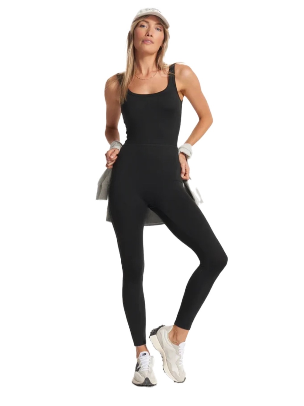 Vuori Halo Essential Dreamknit Jumpsuit Black Heather